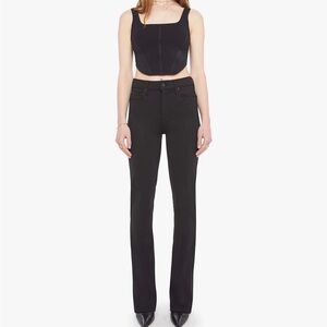 MOTHER High Waisted Runaway Black Jeans, size 34